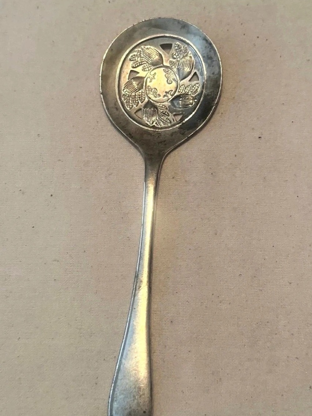 Godinger Silver-Plated Acorn Pattern Pierced Serving Spoon Acorn Pattern Pierced